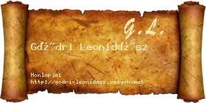 Gödri Leonidász névjegykártya